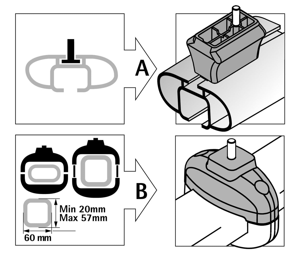Nordrive Extension, kit distanziali per portasci N40050