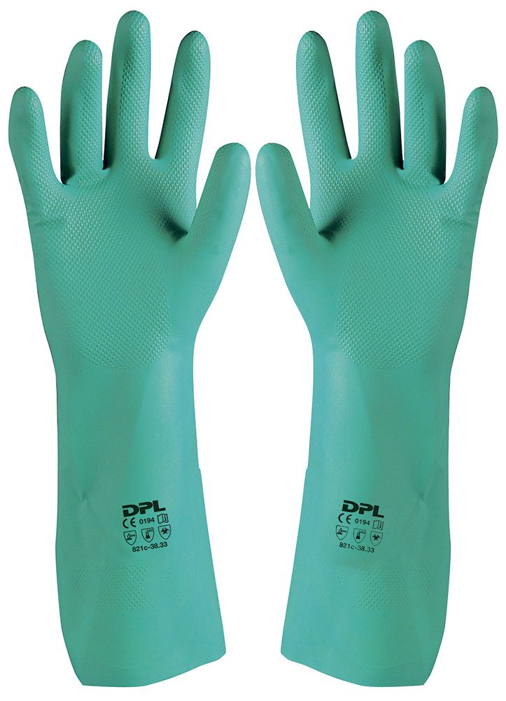 Ico Pair of Green Nitrile Gloves Size XL/9