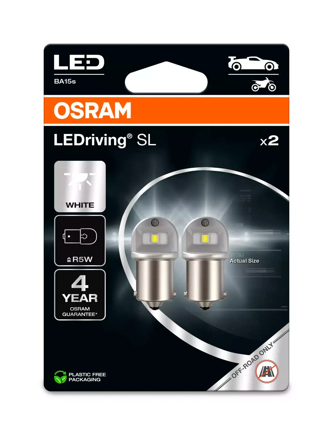 Osram 12V LEDriving SL - (R5W) - BA15s - 2 pz - Scatola