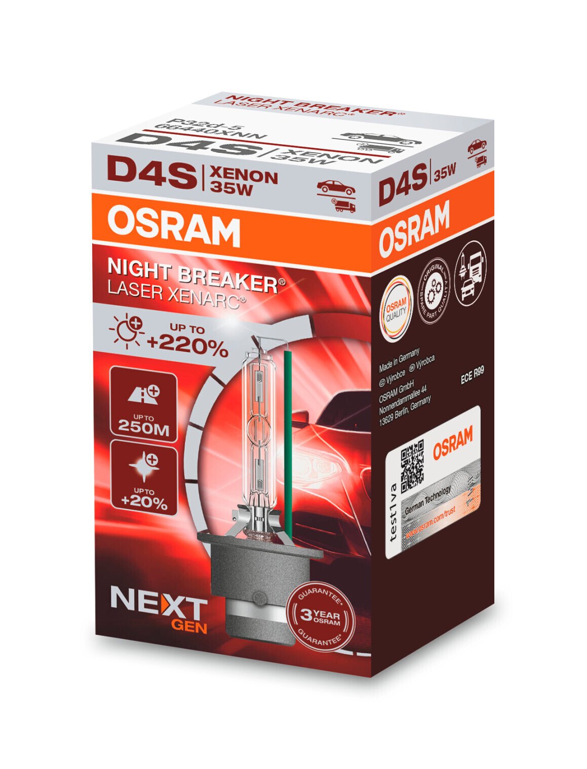 Osram Xenarc Night Breaker Laser (Next Gen) - D4S - 35W - P32d-5 - 1 pz - Scatola