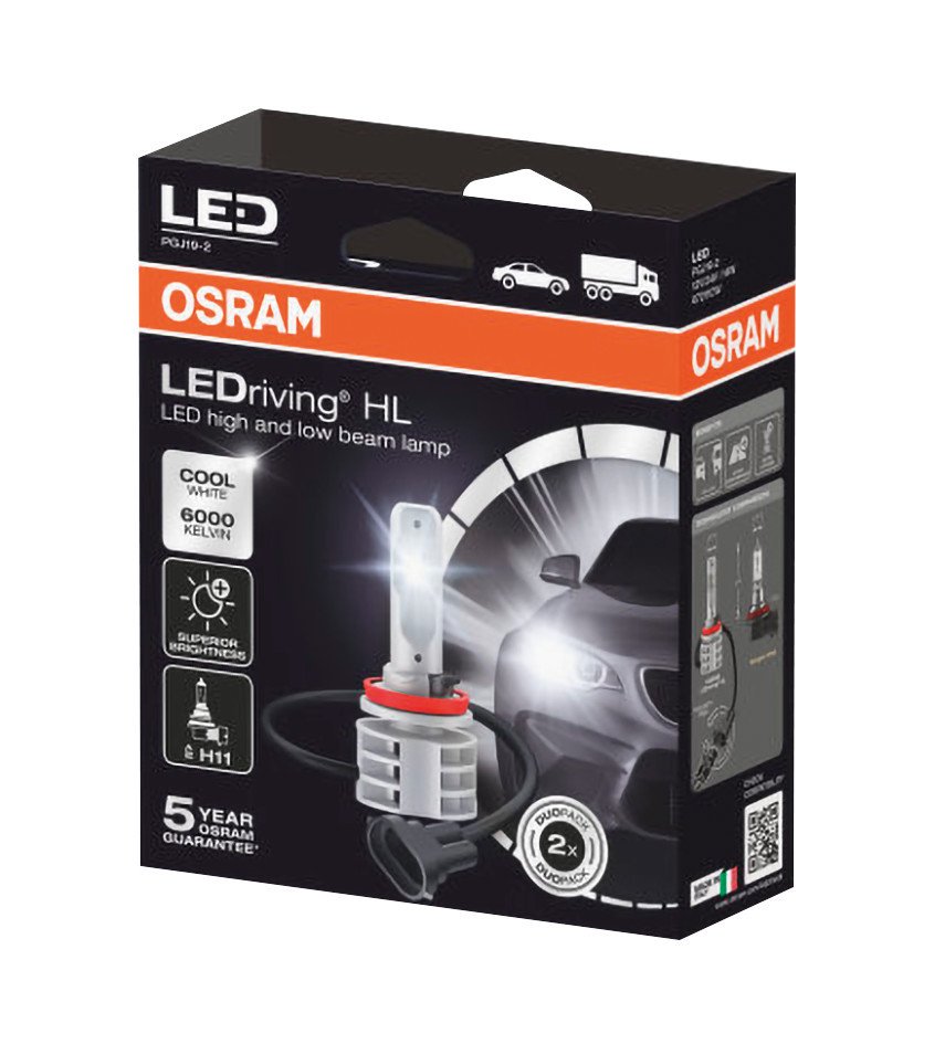 Osram Lampadina 12/24V LEDriving HL - (H11) - 14W - PGJ19-2 - 2 pz - Scatola