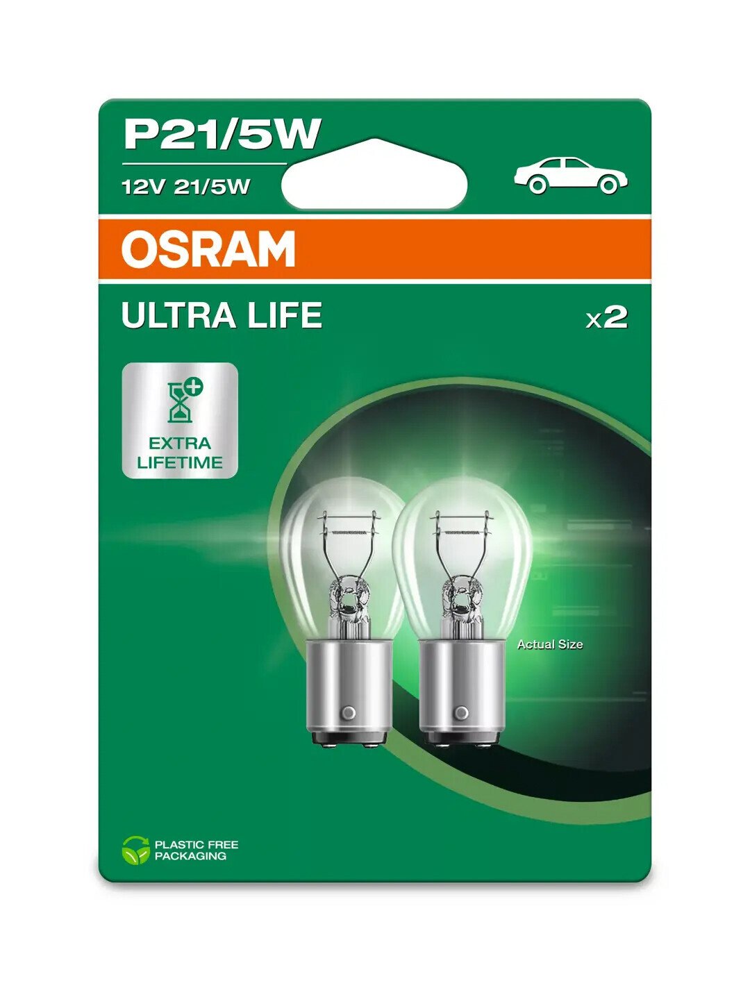 Osram 12V Ultra Life - P21/5W - 21/5W - BAY15d - 2 pz - Scatola