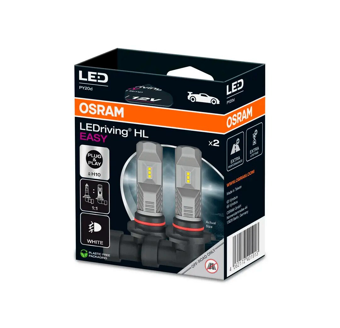 Osram 12V LEDriving HL Easy - (H10) - 8W - PY20d - 2 pz - Scatola