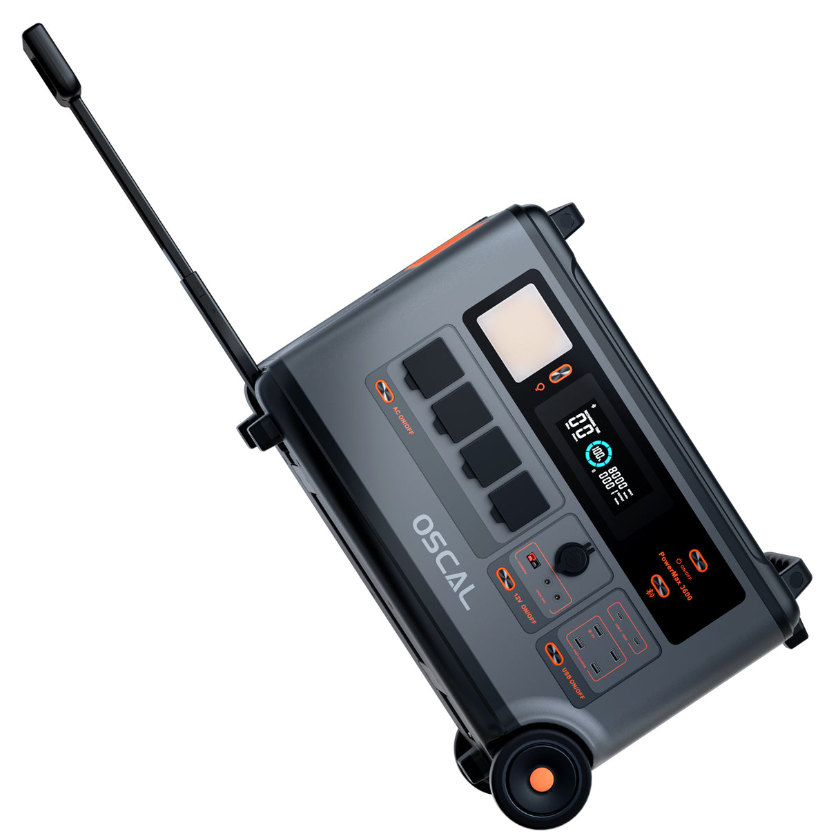 OSCAL PM3600 – Stazione di Energia Portatile 3600 Wh | 3000 W con UPS e Batteria LiFePO4