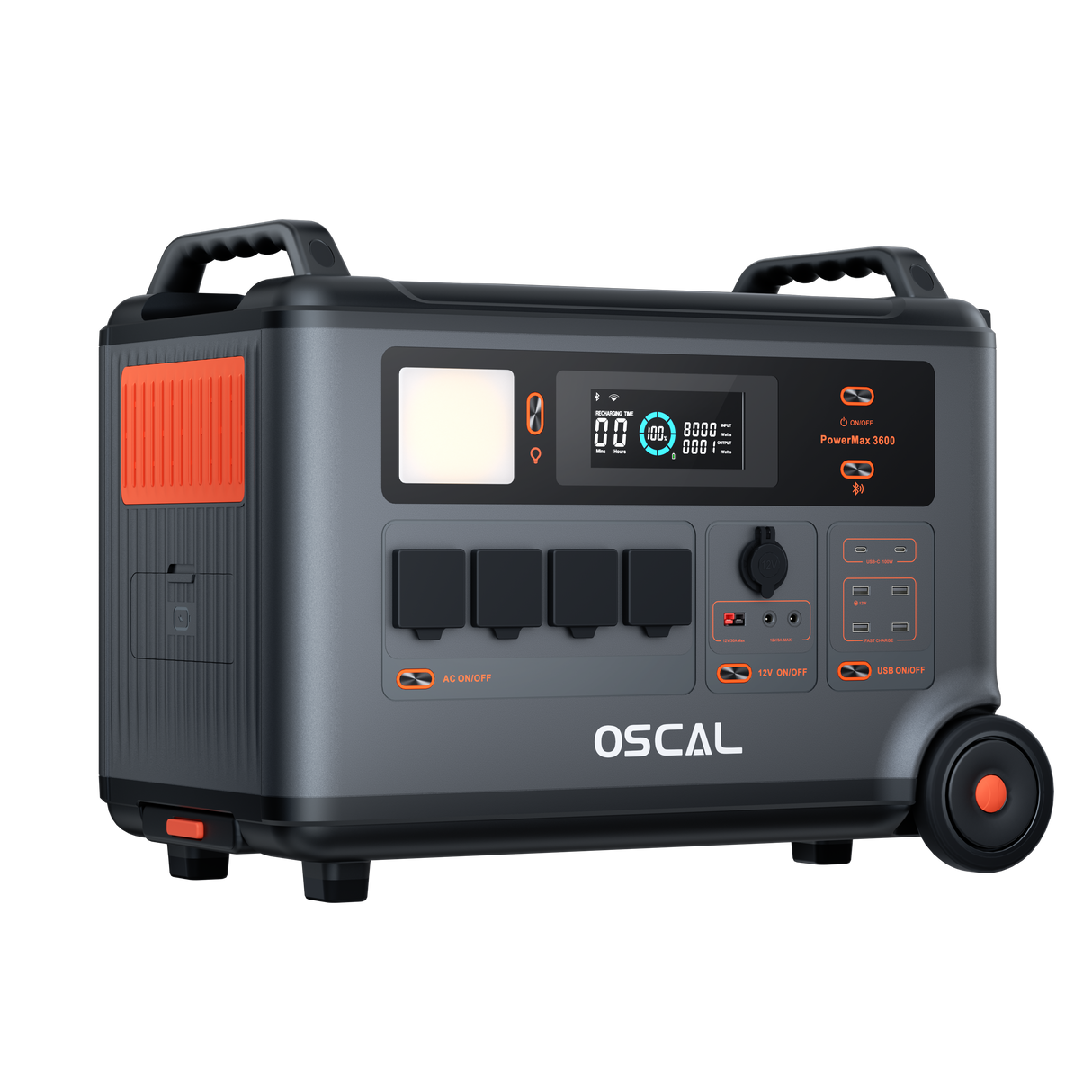 OSCAL PM3600 – Stazione di Energia Portatile 3600 Wh | 3000 W con UPS e Batteria LiFePO4