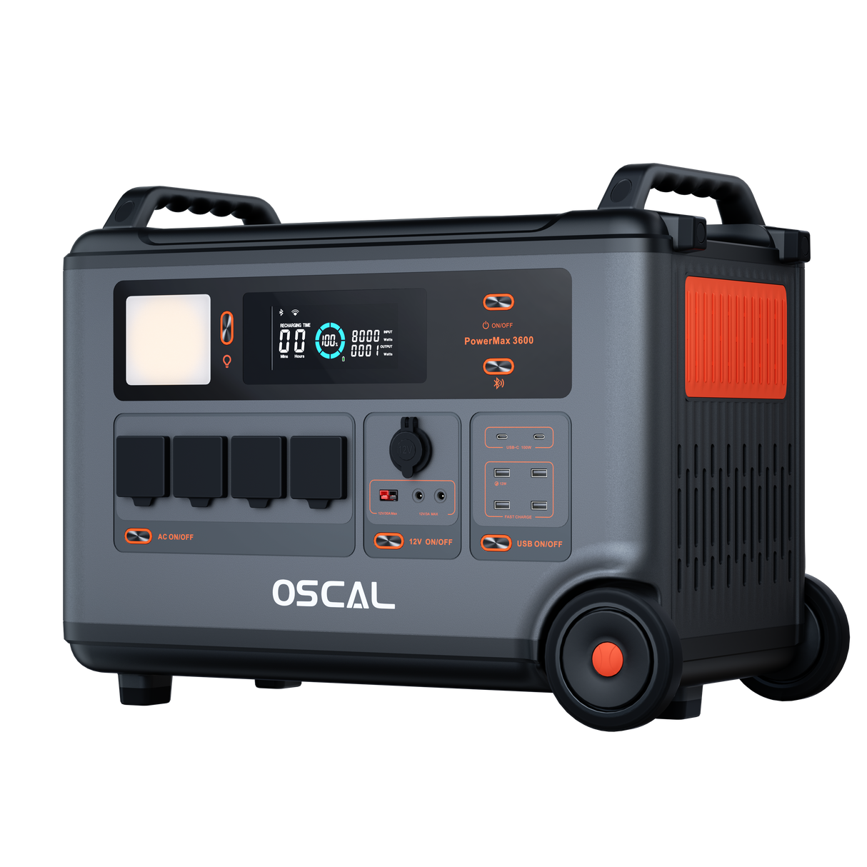 OSCAL PM3600 – Stazione di Energia Portatile 3600 Wh | 3000 W con UPS e Batteria LiFePO4