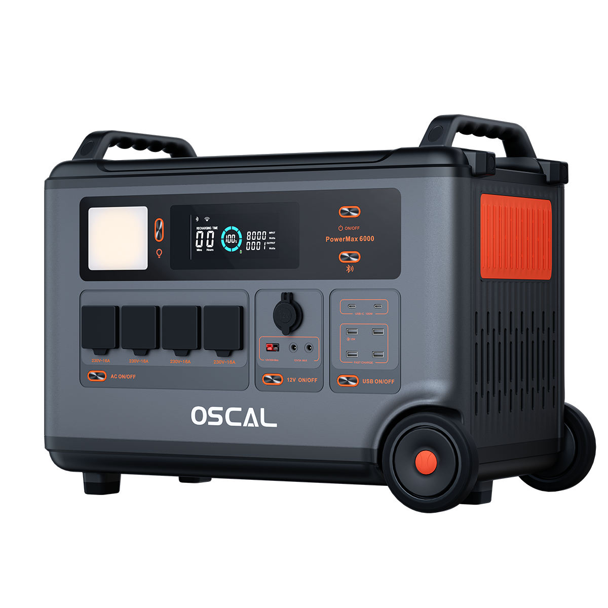 OSCAL PowerMax 6000 – Power Station Professionale LiFePO4 con Inverter Puro