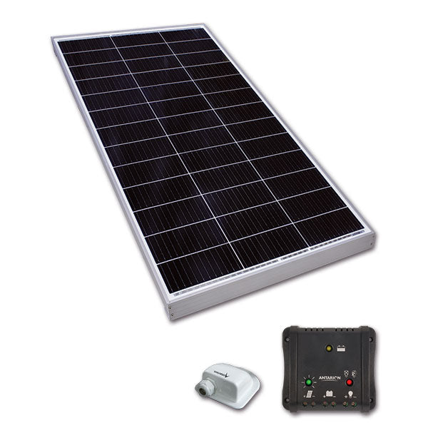 Kit de panel solar para autocaravana ExtraSun de 200 W + PWM de 20 A, 670 x 1435 x 44 mm