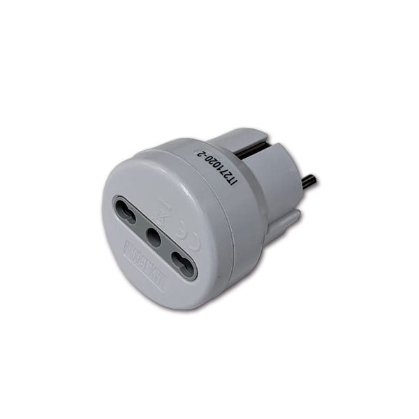 Adaptador Schuko 16A blanco mate PRB1006
