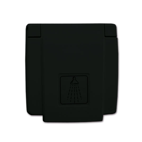 Black outdoor shower with quick connection 150 cm, PRE140NS bag