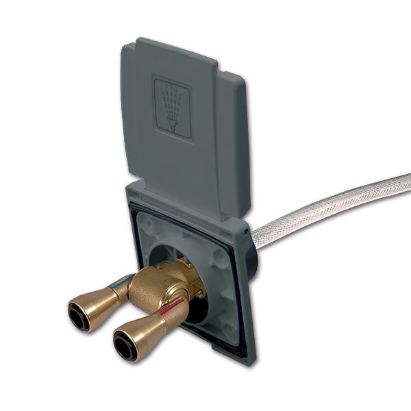 Doccia esterna grigia attacco tubi rigidi 2 m PRE141G