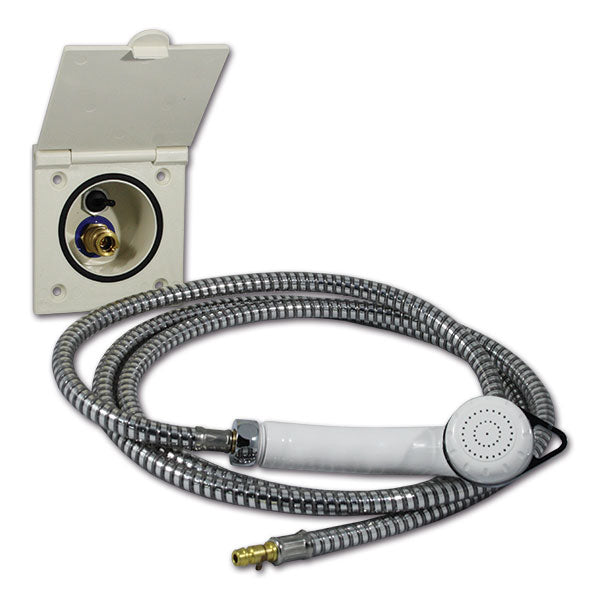 Toma de agua exterior con interruptor con ducha PRE168
