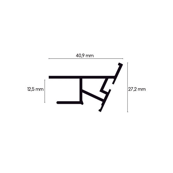 LED-Türprofil mit Abdeckung PRF1893 PRF1893