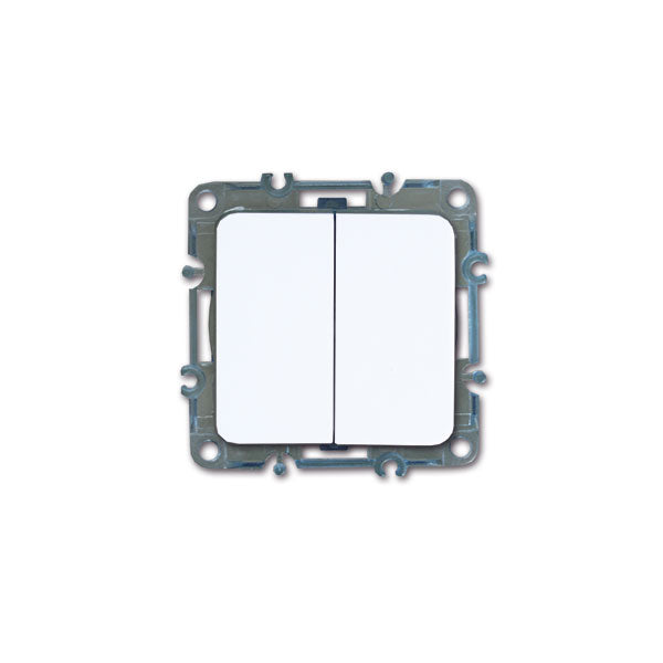 Interruttore unipolare basculante doppio bianco GalaXL PRS604