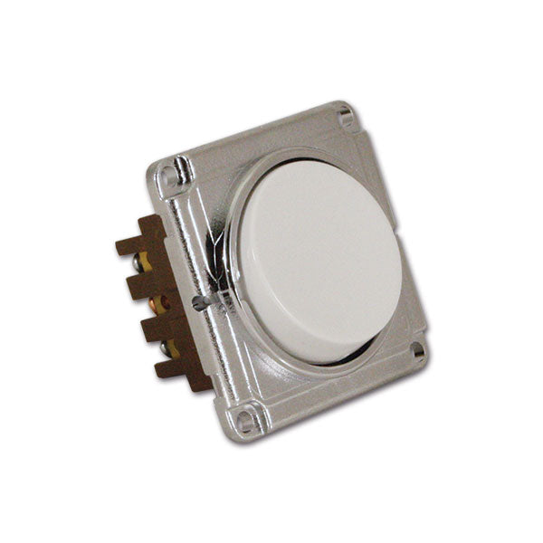 Interruttore singolo bianco e cromo Q10 PRS651