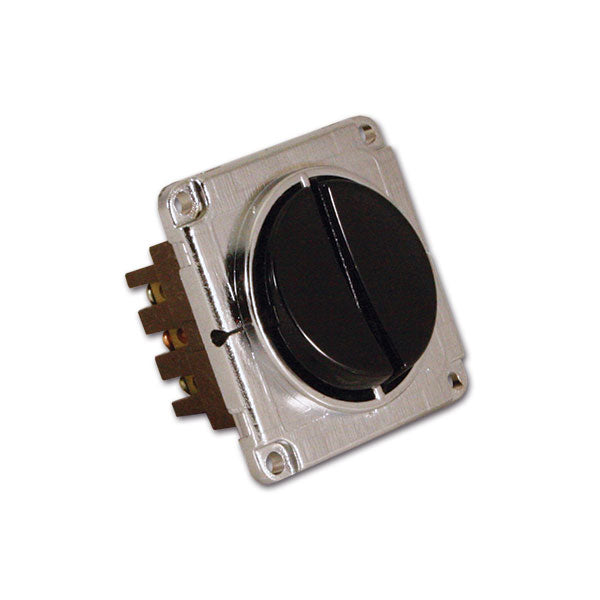 Interruttore doppio nero e cromo Q10 PRS652