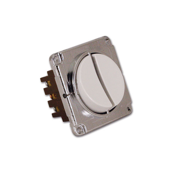 Interruttore doppio bianco e cromo Q10 PRS653