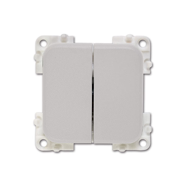 Interruptor unipolar doble CBE marrón