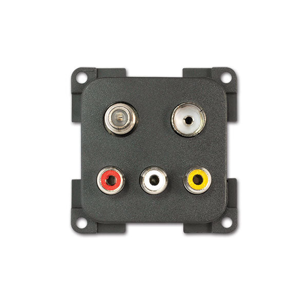 CBE Modul 3 RCA-Buchsen + TV + SAT grau