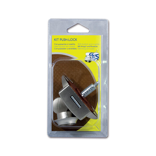 Kit Push-Lock nichelato satinato - blister PSH05NC