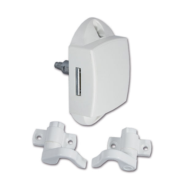 Cierre Push-Lock unilateral blanco con ganchos PSH11B