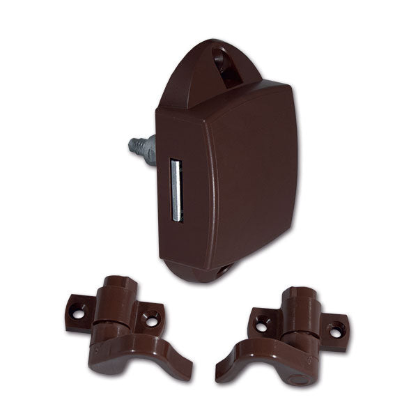 Brauner einseitiger Druckverschluss mit Haken PSH11M