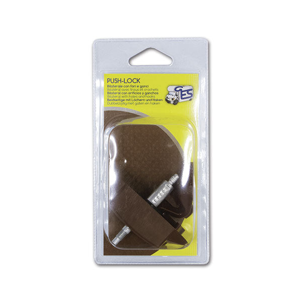 Push-Lock bilaterale marrone con ganci - blister 8032793932215