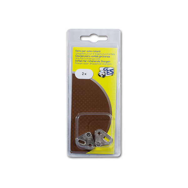 Kit 2 perni nichelati per aste - blister 8032793932888