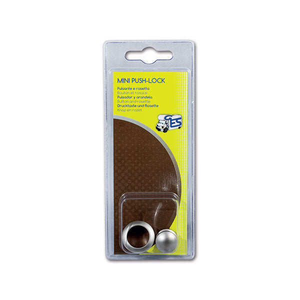 Mini pulsante e rosetta nichelati- blister 8032793932529