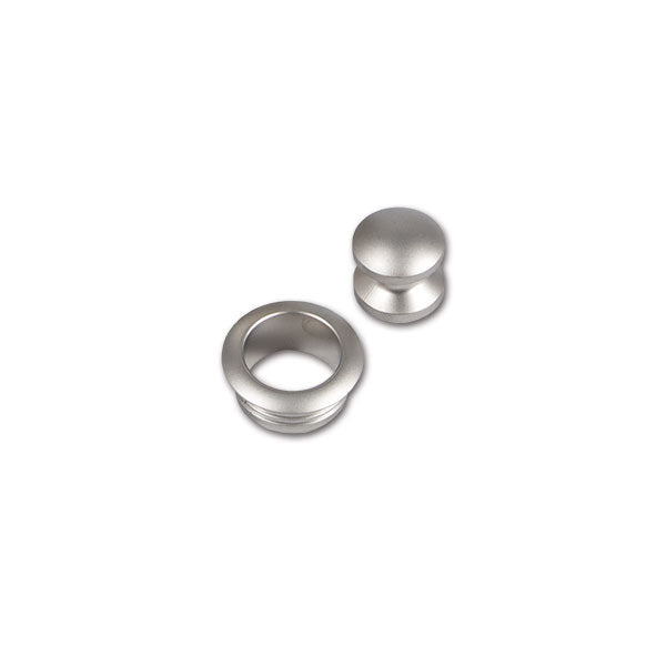 Mini pulsante e rosetta nichelati- blister 8032793932529