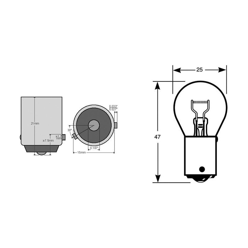 Osram Scatola 10Pz lampadina 12v 21Wbau15S Arancio
