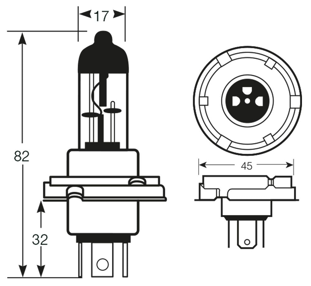 Ring Lampadina alogena 12V 60/55W (H5)