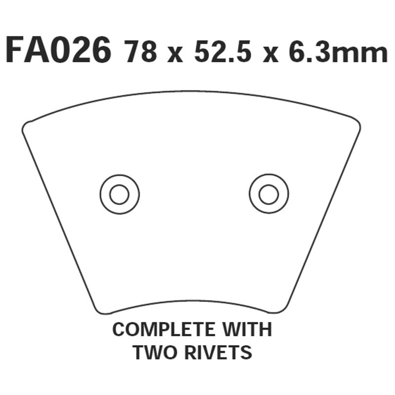 Ebc Pastiglie freno Harley davidson Fx-Xl 73-77 FA026