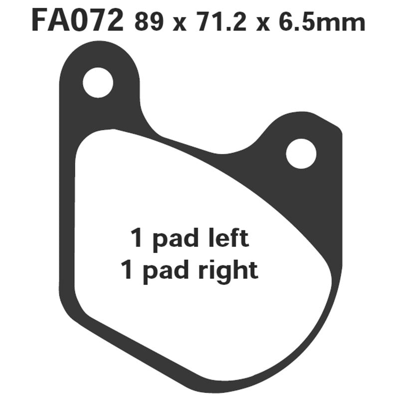 Ebc Pastiglie freno V Harley-Davidson Xl1000 79- FA072V