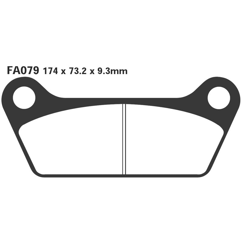 Ebc Pastiglie freno V Harley davidson Fl-Flt 81-84 Posteriore FA079V