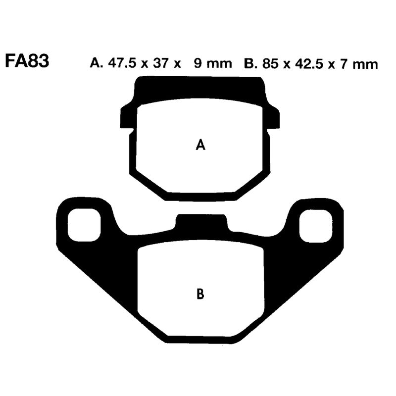 Ebc Pastiglie freno Kawasaki Kx-Kmx bombardier FA083TT