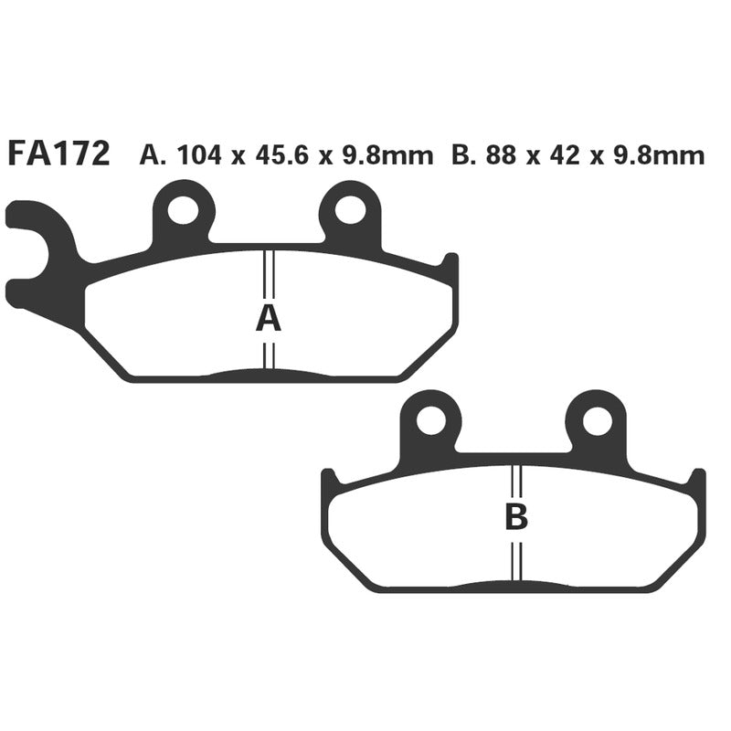 Ebc Pastiglie freno Yamaha Xtz 600 Tenere Anteriore FA172TT
