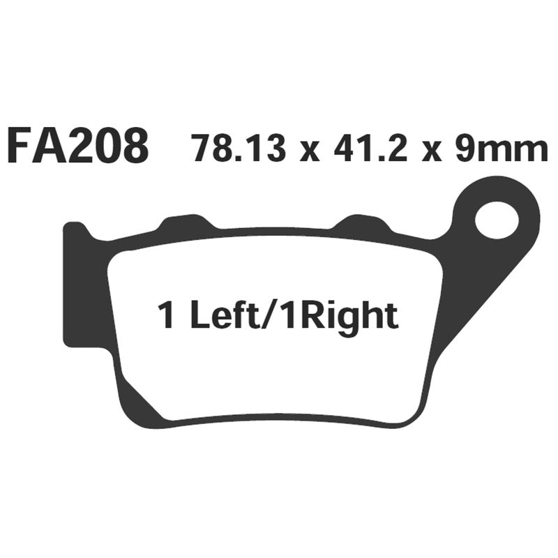 Ebc Pastiglie freno Aprilia 650 Posteriore FA208TT