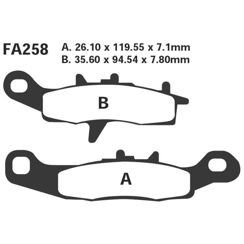Ebc Pastiglie freno Kawasaki Kx 80/85/100 Anteriore FA258TT