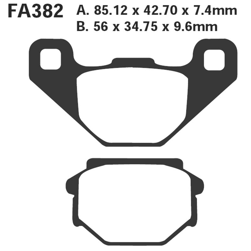 Ebc Pastiglie freno Aprilia Mx 125 Posteriore FA382