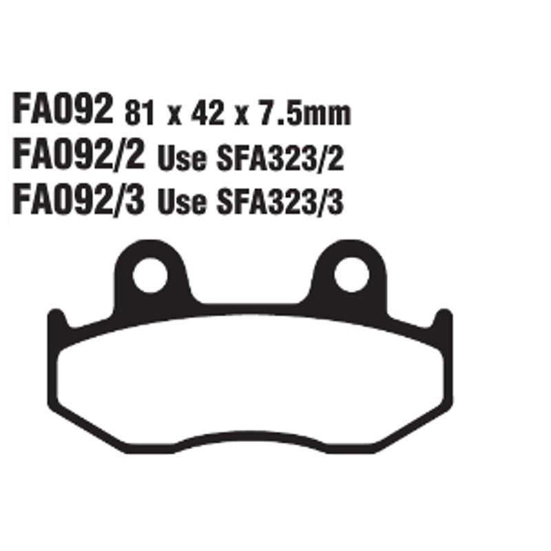 Ebc Brake pads R Honda Xr 600 85-87 FA092R