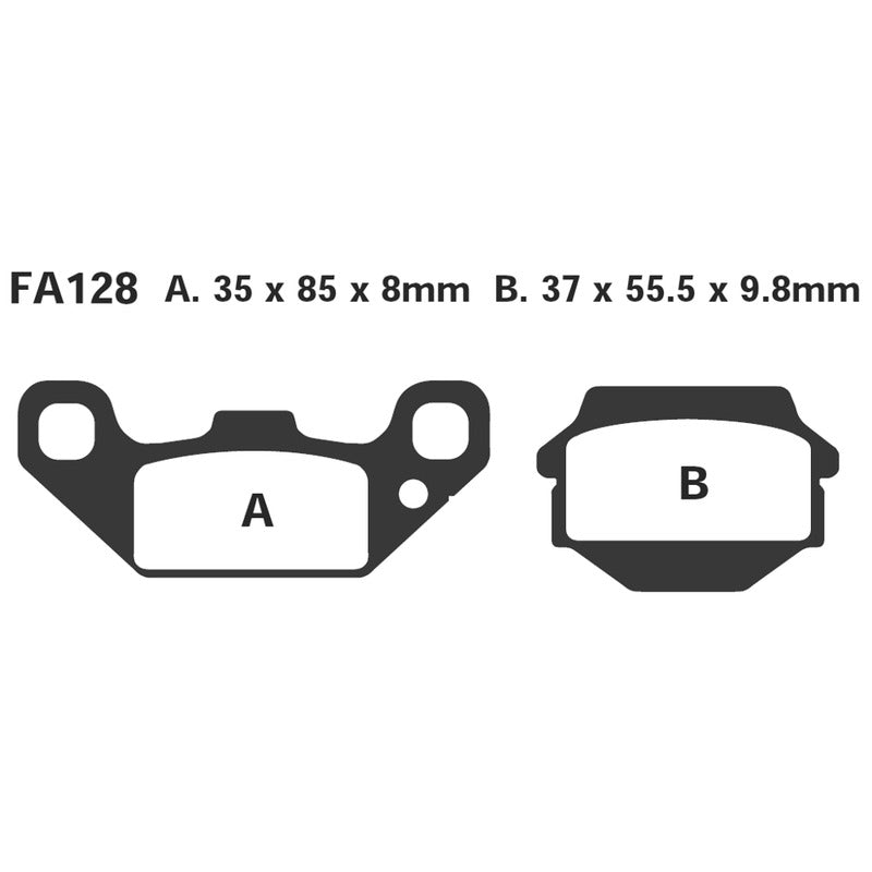 Ebc Brake Pads R Kawasaki Ksf 250 94-04 Front FA128R