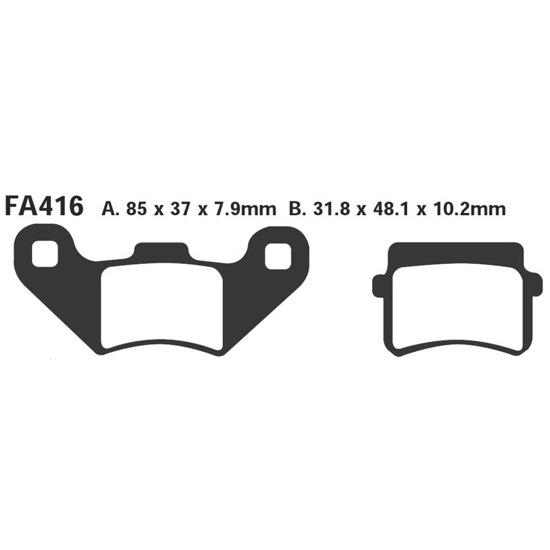 Ebc Brake Pads R Quadzilla 06- Front FA416R