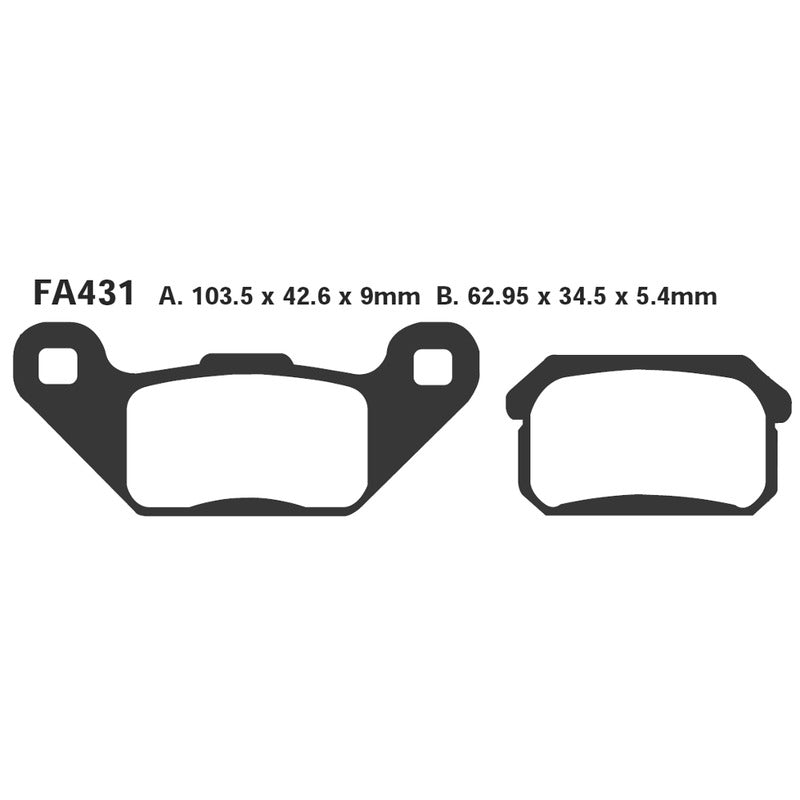 Ebc Brake Pads R Quadzilla 06- Rear FA431R