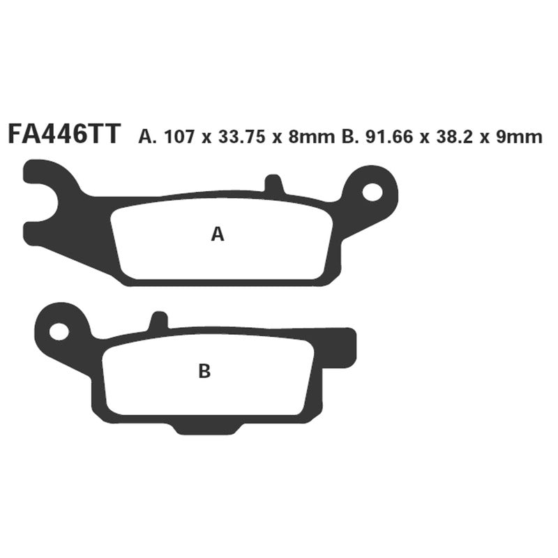 Ebc Brake Pads R Yfm 700 Grizzly 07- Rear Right FA446R