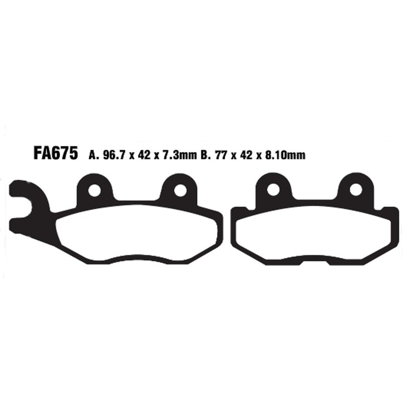 Ebc Brake Pads R Yamaha Yxm 700 14- Rear Right FA675R