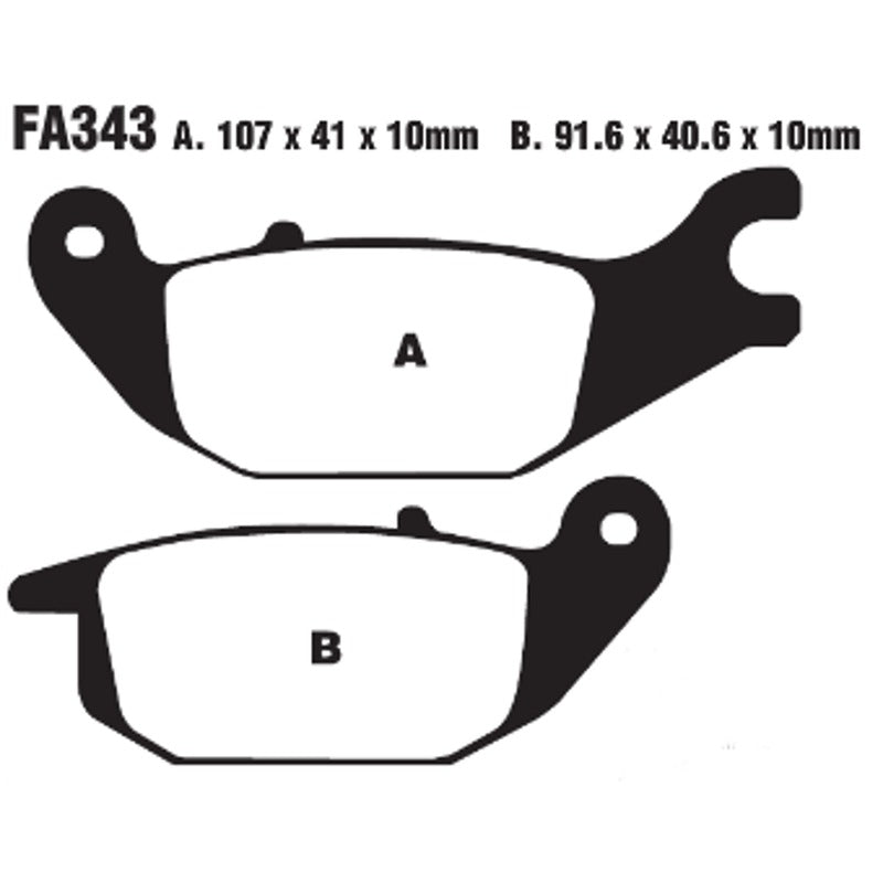 Ebc Pastiglie freno Sfa Yamaha Tricity 125 14-15 Posteriore SFA343