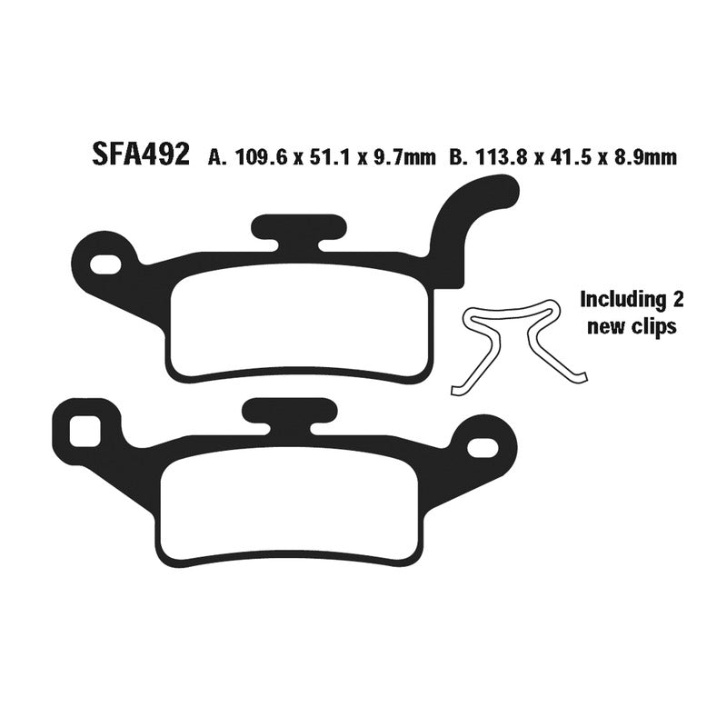 Ebc Pastiglie freno Sfa Yamaha Xenter125 12-15, Bw' S 125 10-13 SFA492