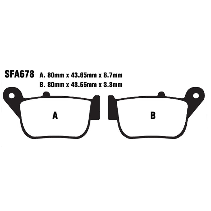Ebc Brake Pads Sfa Hh X-Max 250 14-16 Rear SFA678HH