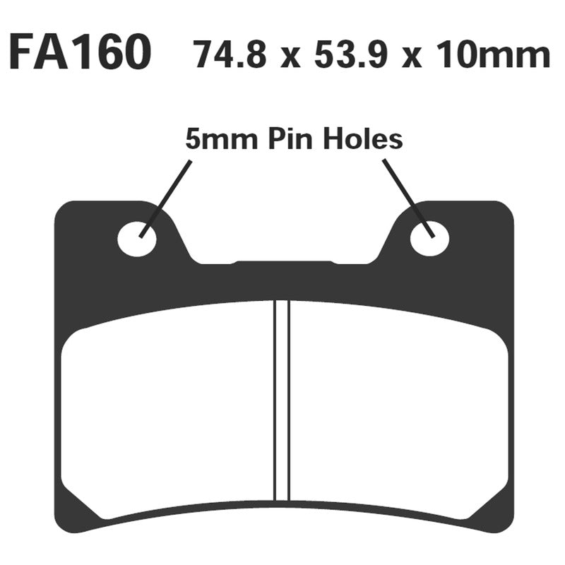 Ebc Pastiglie freno Hh Yamaha Tdm 850Fxr 600 R FA160HH